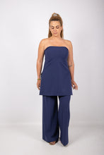 Load image into Gallery viewer, LONG STRAPLESS TOP BLUE