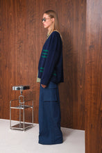 Load image into Gallery viewer, LOUD SOUL CARDIGAN BLUE