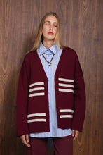 Load image into Gallery viewer, LOUD SOUL CARDIGAN BORDEAUX