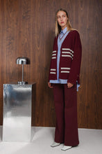 Load image into Gallery viewer, LOUD SOUL CARDIGAN BORDEAUX