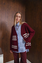 Load image into Gallery viewer, LOUD SOUL CARDIGAN BORDEAUX