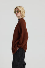 Load image into Gallery viewer, ORTEGA Oversized open-front chunky knit cardigan with balloon sleeves