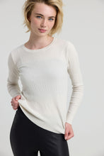 Load image into Gallery viewer, CHRISTINA Regular fit crew neck knit top with textured wave pattern