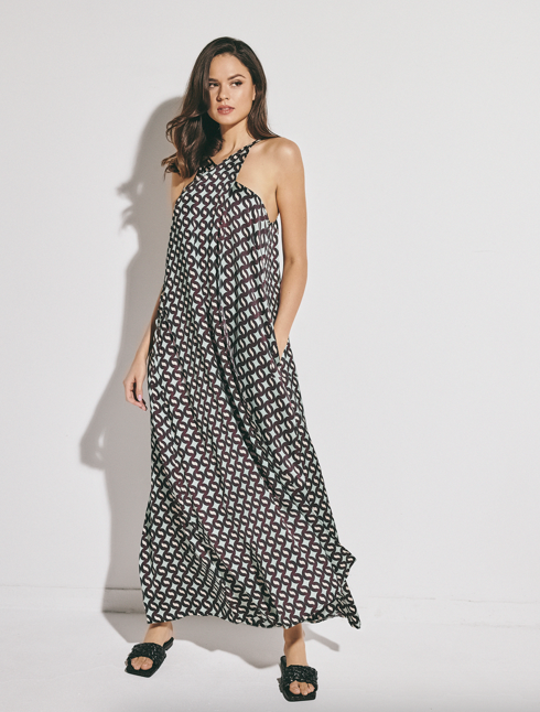 9-1780 MAXI DRESS CROSS OVER BY LIDA