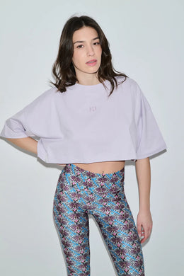 PCP One Color Lilac Crop T-shirt