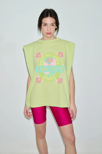 PCP Summer Never Ends Lime Sleeveless Shirt