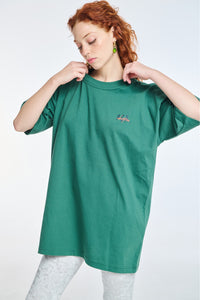 WOMAN SHORT-SLEEVE T-SHIRT ONE COLOR WITH SILK PRINT ADVENTURE