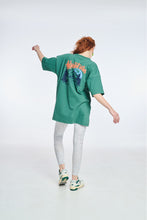 Load image into Gallery viewer, WOMAN SHORT-SLEEVE T-SHIRT ONE COLOR WITH SILK PRINT ADVENTURE