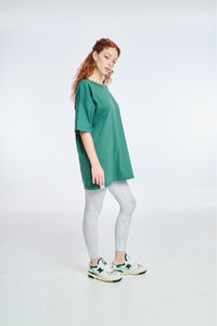 WOMAN SHORT-SLEEVE T-SHIRT ONE COLOR WITH SILK PRINT ADVENTURE