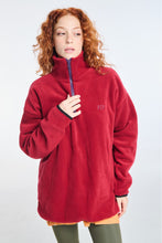 Load image into Gallery viewer, WOMAN FLEECE HOODIE WITH EMBROIDERY MANNIE WINE