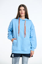 Load image into Gallery viewer, WOMAN HOODIE WITH EMBROIDERY - ONE COLOR