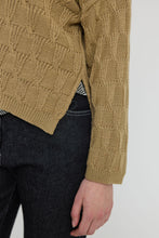 Load image into Gallery viewer, RICCI Straight fit knit top with textured geometric motif