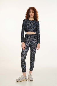 WOMAN PRINTED HIGH-WAISTED LEGGINGS - LEOPARD
