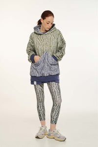 WOMAN PRINTED HIGH-WAISTED LEGGINGS - CRAYON