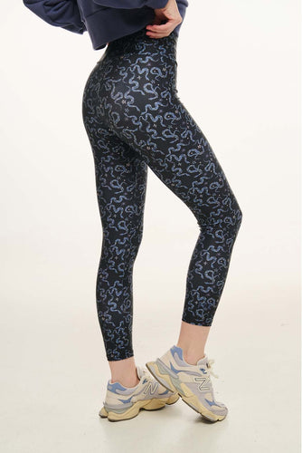 WOMAN PRINTED HIGH-WAISTED LEGGINGS - SNAKES