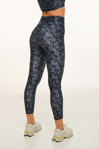 WOMAN PRINTED HIGH-WAISTED LEGGINGS - SNAKES