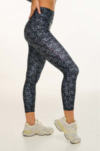 WOMAN PRINTED HIGH-WAISTED LEGGINGS - SNAKES