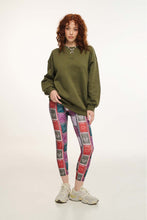 Load image into Gallery viewer, WOMAN CREWNECK WITH EMBROIDERY - BASIC- KHAKI