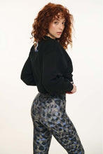 Load image into Gallery viewer, WOMAN CREWNECK WITH EMBROIDERY - ELAINE - BLACK