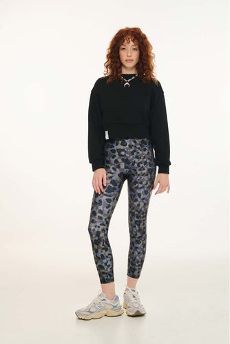WOMAN CREWNECK WITH EMBROIDERY - ELAINE - BLACK