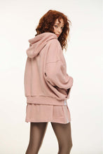 Load image into Gallery viewer, WOMAN ZIP HOODIE WITH EMBROIDERY - SUZANA- PINK