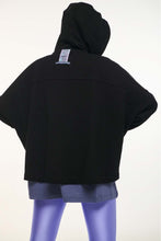 Load image into Gallery viewer, WOMAN ZIP HOODIE WITH EMBROIDERY - AMALFI - BLACK