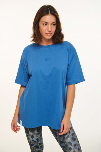 WOMAN SHORT-SLEEVE T-SHIRT ONE COLOR - BLUE