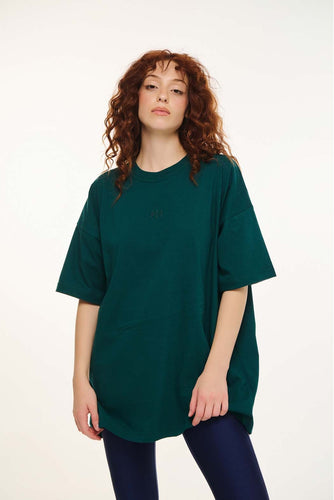 WOMAN SHORT-SLEEVE T-SHIRT ONE COLOR - DARK GREEN