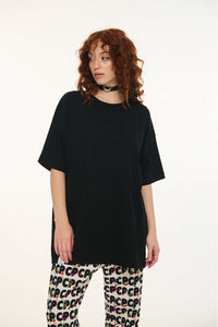 WOMAN SHORT-SLEEVE T-SHIRT ONE COLOR - BLACK