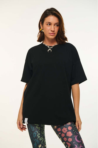 WOMAN SHORT-SLEEVE T-SHIRT ONE COLOR - BLACK