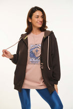 Load image into Gallery viewer, WOMAN SHORT SLEEVE T-SHIRT WITH EMBOIDERY AND SILK PRINT – THE MOON -PINK