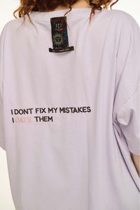 WOMAN SHORT SLEEVE T-SHIRT WITH EMBROIDERY - MISTAKES