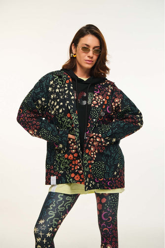 WOMAN JEAN JACKET WITH EMBROIDERY - GARDEN OF SIN