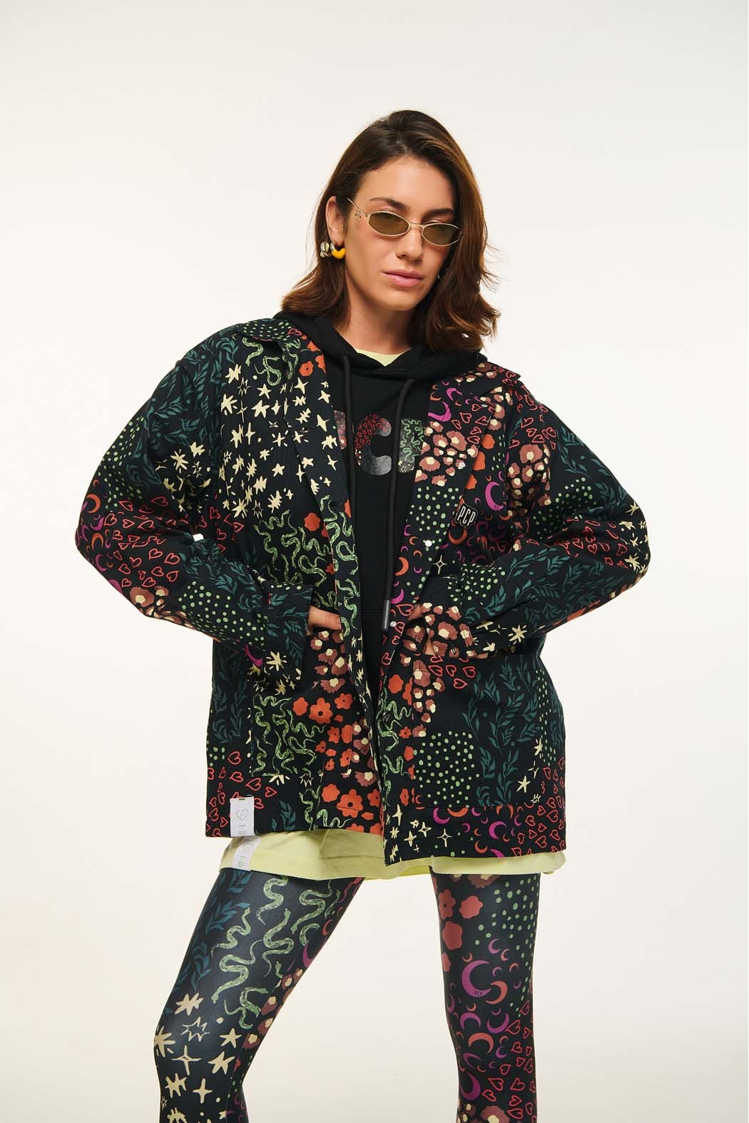 WOMAN JEAN JACKET WITH EMBROIDERY - GARDEN OF SIN