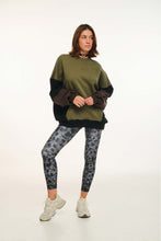 Load image into Gallery viewer, WOMAN CREWNECK WITH EMBROIDERY - MIRA - OLIVE