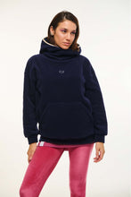 Load image into Gallery viewer, WOMAN FLEECE CREWNECK WITH EMBROIDERY - NICO - BLUE