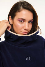Load image into Gallery viewer, WOMAN FLEECE CREWNECK WITH EMBROIDERY - NICO - BLUE