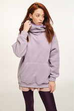 Load image into Gallery viewer, WOMAN FLEECE CREWNECK WITH EMBROIDERY - NICO - LILAC