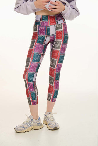 WOMAN PRINTED HIGH-WAISTED LEGGINGS - TARROT