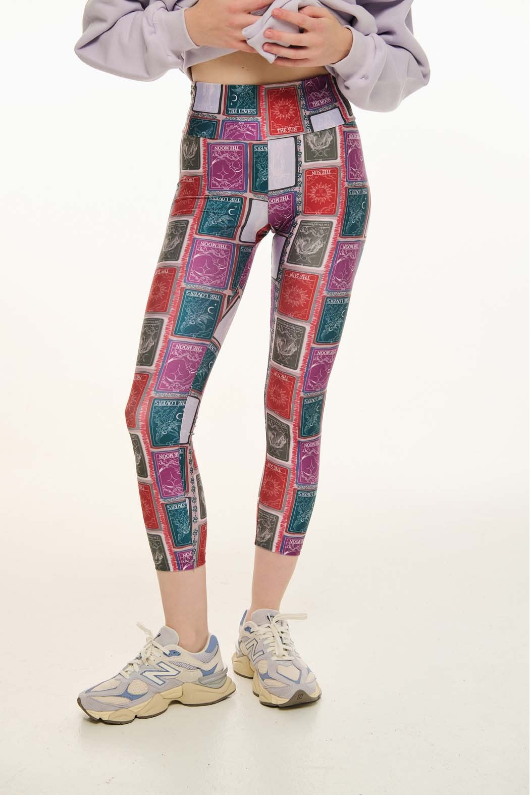 WOMAN PRINTED HIGH-WAISTED LEGGINGS - TARROT