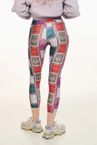 WOMAN PRINTED HIGH-WAISTED LEGGINGS - TARROT