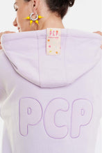 Load image into Gallery viewer, ZIP HOODIE WITH EMBROIDERY - BASIC -LILAC