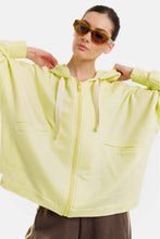 Load image into Gallery viewer, ZIP HOODIE WITH EMBROIDERY - AMALFI - YELLOW