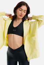 Load image into Gallery viewer, ZIP HOODIE WITH EMBROIDERY - AMALFI - YELLOW