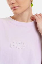 Load image into Gallery viewer, SLEEVLESS T-SHIRT WITH EMBOSSED PATTERN - BUBBLE - LILAC