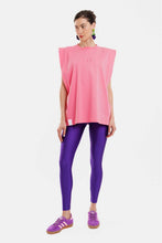 Load image into Gallery viewer, SLEEVLESS T-SHIRT WITH EMBOSSED PATTERN - BUBBLE -SALMON