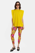 Load image into Gallery viewer, SLEEVLESS T-SHIRT WITH EMBOSSED PATTERN - BUBBLE -YELLOW