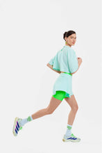 Load image into Gallery viewer, CROP TOP WITH EMBOSSED PATTERN - BUBBLE -MINT