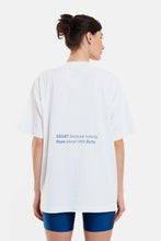 Load image into Gallery viewer, SHORT SLEEVE T-SHIRT WITH EMBROIDERY AND SILK PRINT - GYM -WHITE