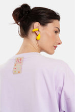Load image into Gallery viewer, WOMAN SHORT SLEEVE T-SHIRT WITH EMBROIDERY AND TRANSFER PRINT - COCONUTS